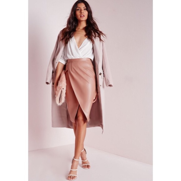 NEW! Wrap Leather Skirt - Picture 2 of 4